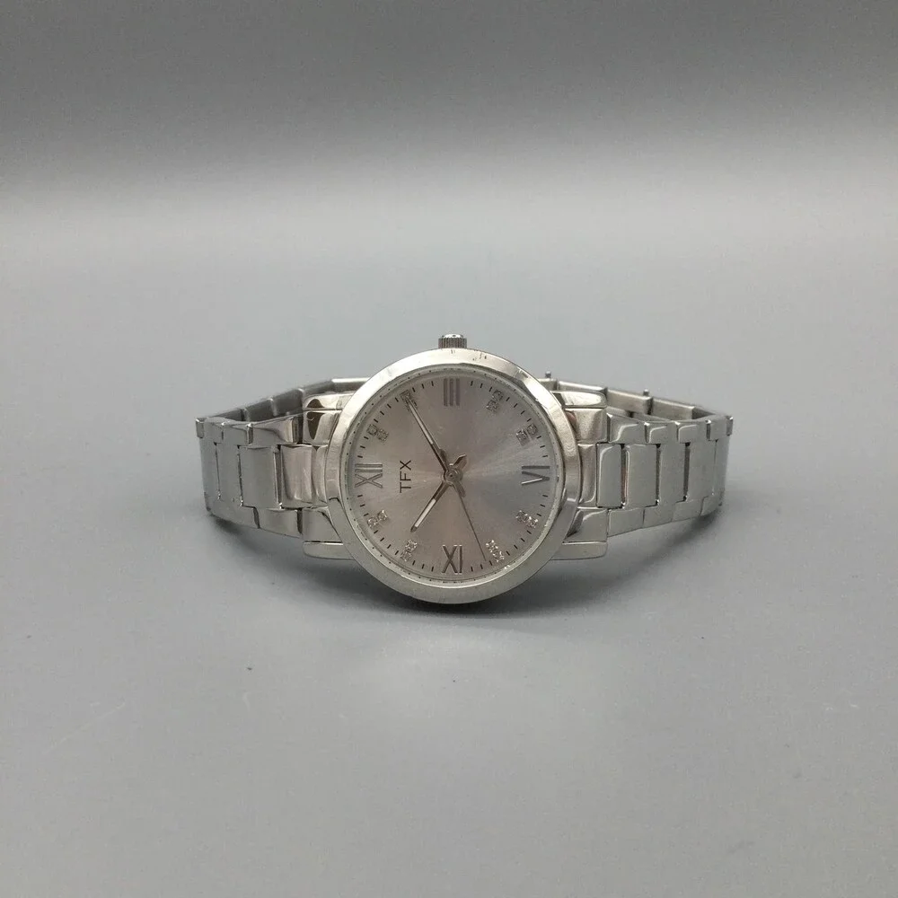 TFX Bulova Womens Watch 31mm Silver Dial Crystal 36T117 New Battery 7.75